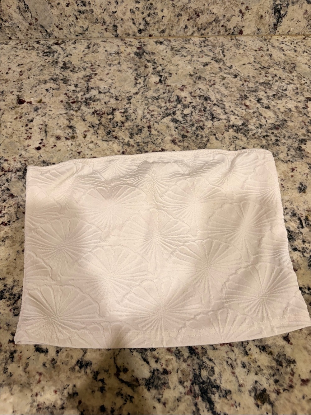 White Textured Tube Top